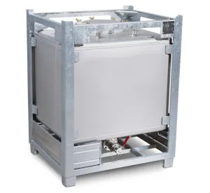 IBC 1000 acél UN Food 400 mm acél keret fém
