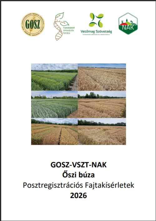 A 2026. évi GOSZ-VSZT-NAK őszi búza posztregisztrációs kísérletek eredményei