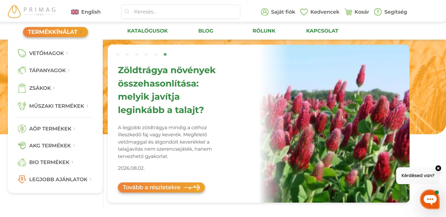 Dinamikus weboldal - Primag.hu folymatos fejlődésben 2012 óta