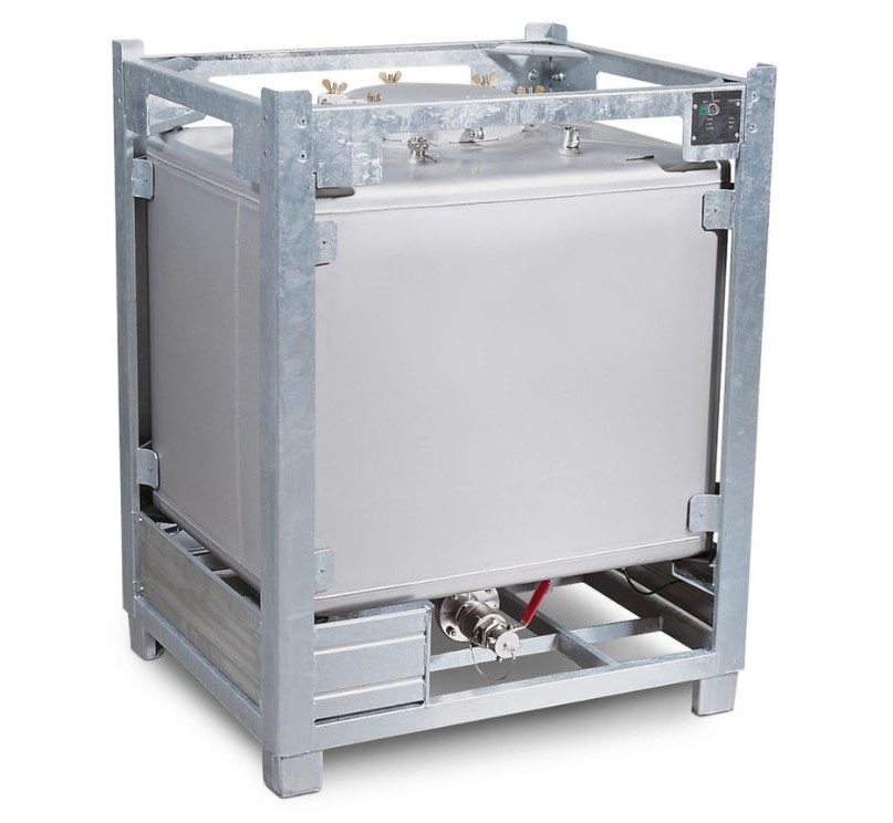 IBC 1000 acél UN Food 400 mm acél keret fém