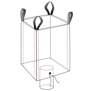 Új Big-Bag Nyitott-ürítőcsonk 95x95x130 160 gr 1000 kg